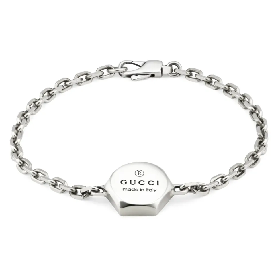 925 Sterlingsilber Armband mit Gucci Markenanhänger