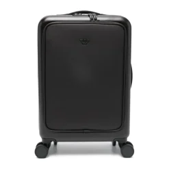 ABS Kabinen-Trolley mit Saffiano-Details und Adler-Emblem
