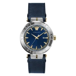AION Lederarmband Blaues Zifferblatt Uhr