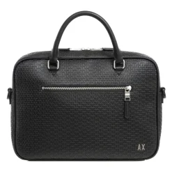 Aktentasche mit Logo-Muster und Verstellbarem Riemen
