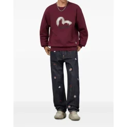Allover Brand Embroidery Regular Fit Jeans