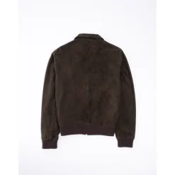 Ardesia Graue Leder Bomberjacke