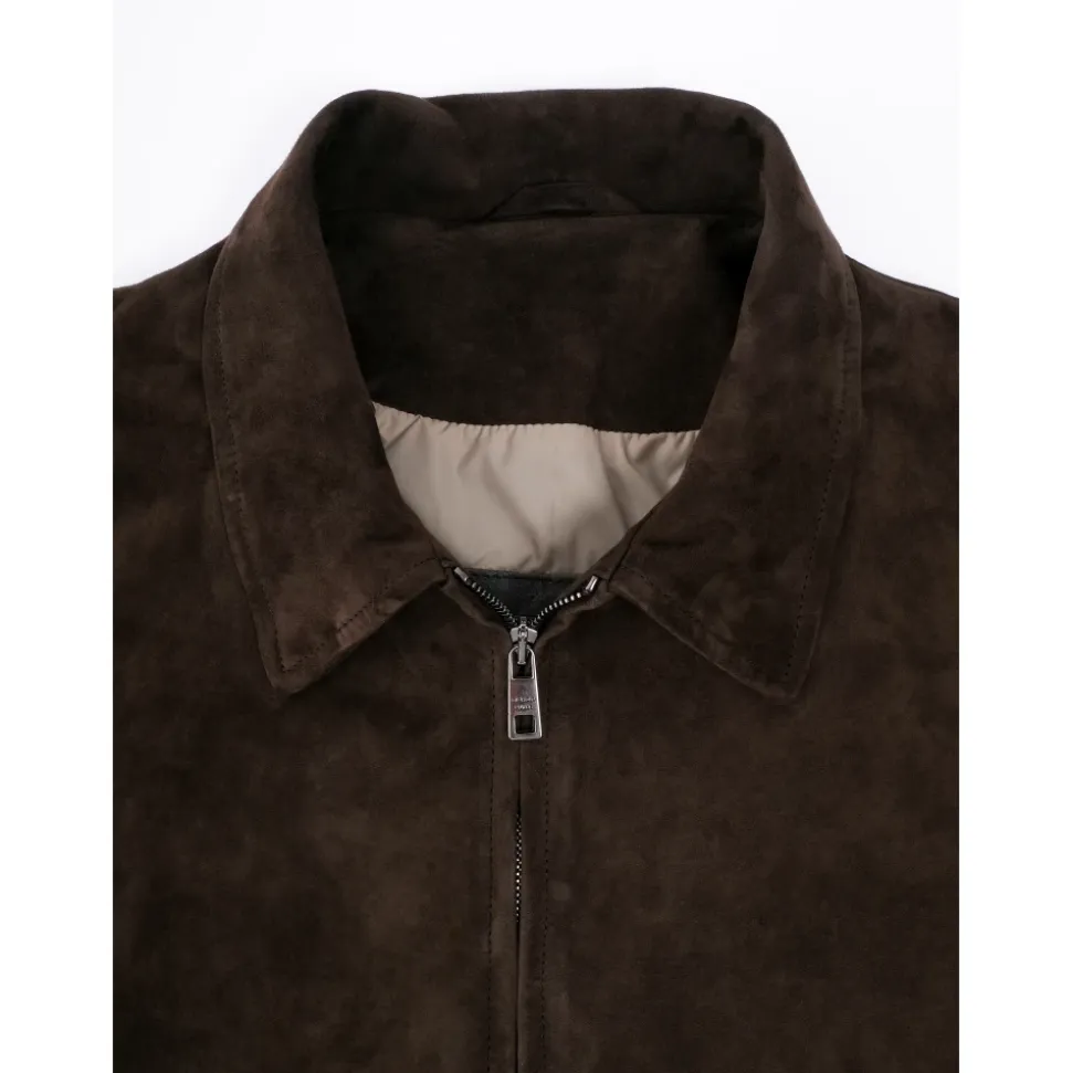 Ardesia Graue Leder Bomberjacke