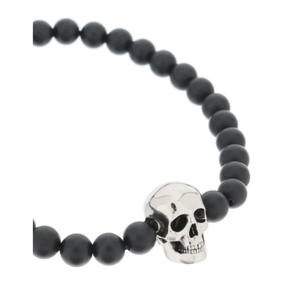 Armband mit Perlen und antikem Silber-Finish