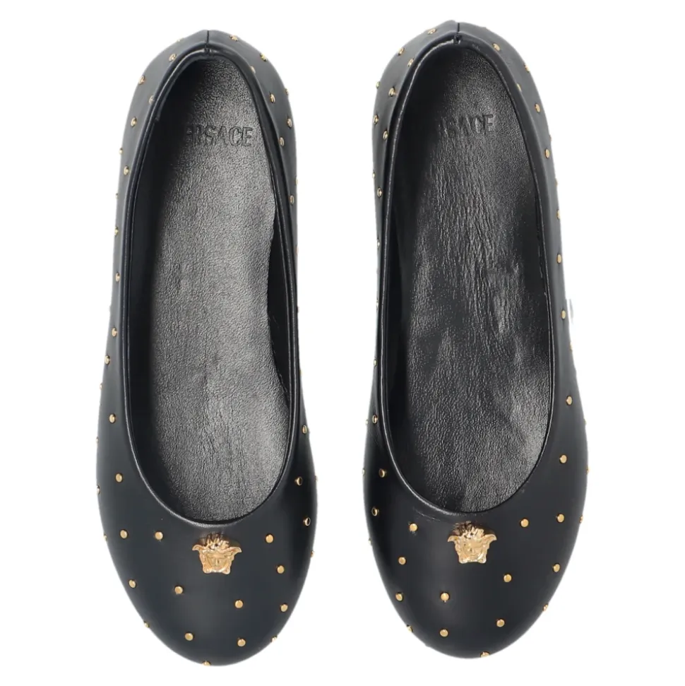 Ballerinas aus verziertem Leder