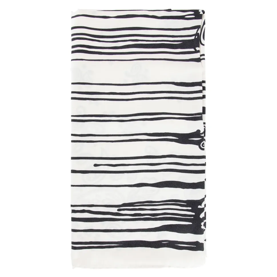 Bandana mit Paisley-Druck in Schwarz und Weiß