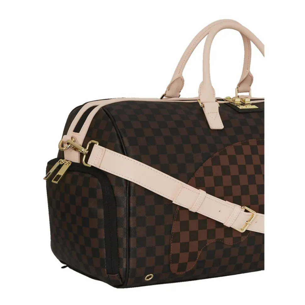Bandolero Nouveau Duffle Tasche Braun Kariert