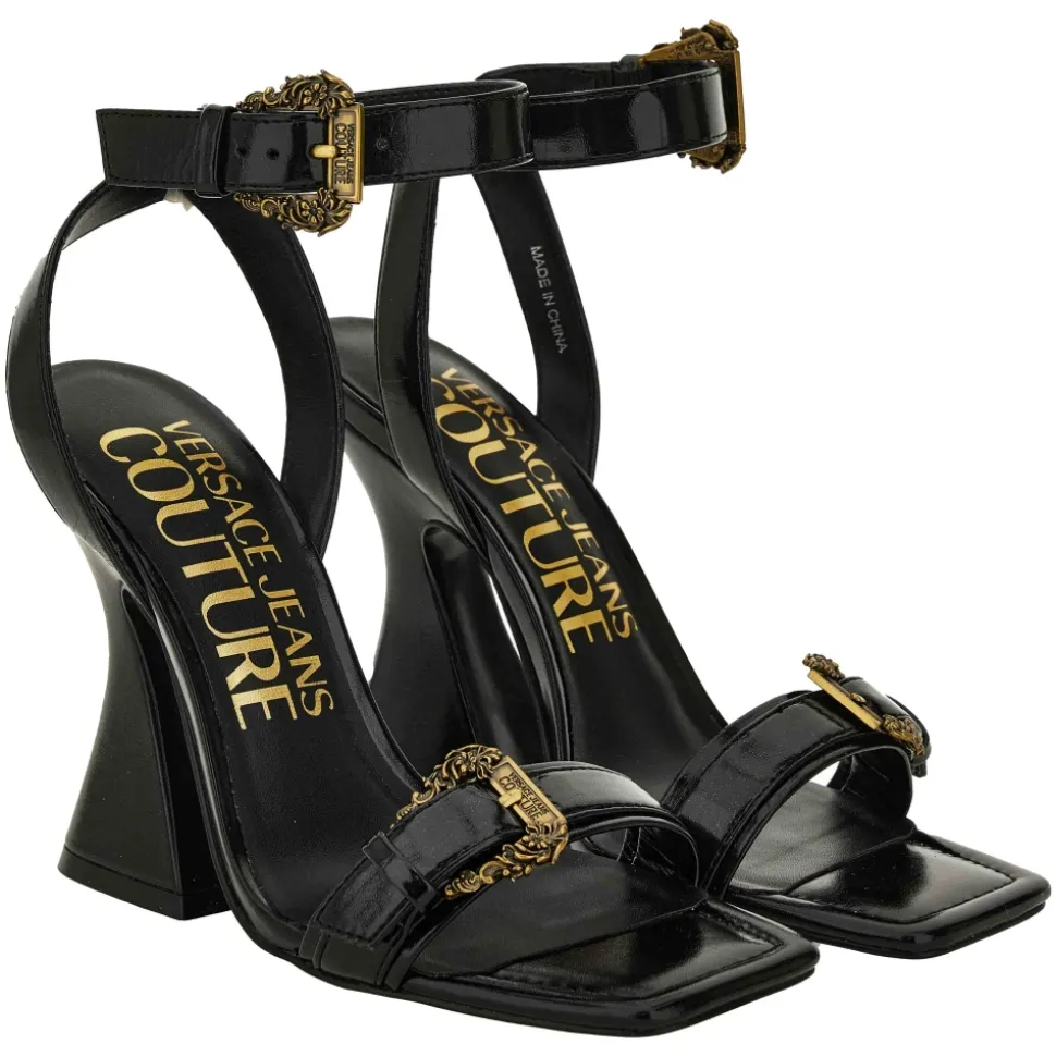Baroque Buckle Patent Kristen Sandals
