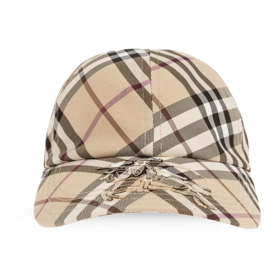 Baseballkappe mit Check-Motiv und EKD-Stickerei