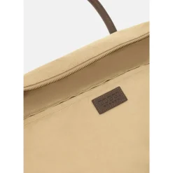 Baumwoll- und Leder-Duffle-Bag
