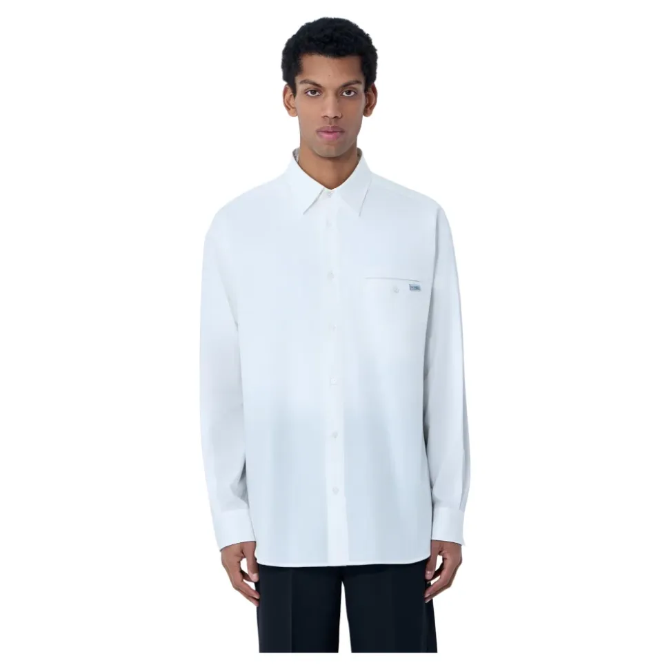Baumwoll-Popeline Button-Down-Hemd