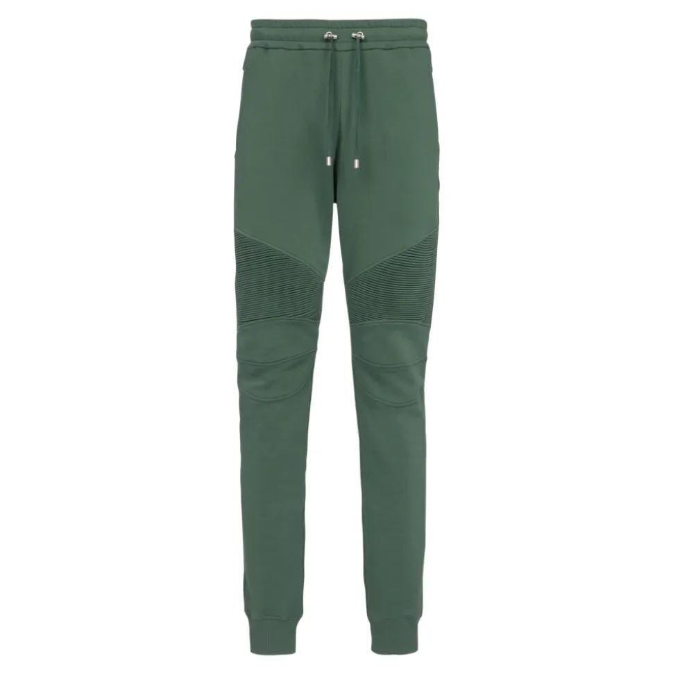 Baumwoll-Sweatpants mit flockigem Paris-Logo