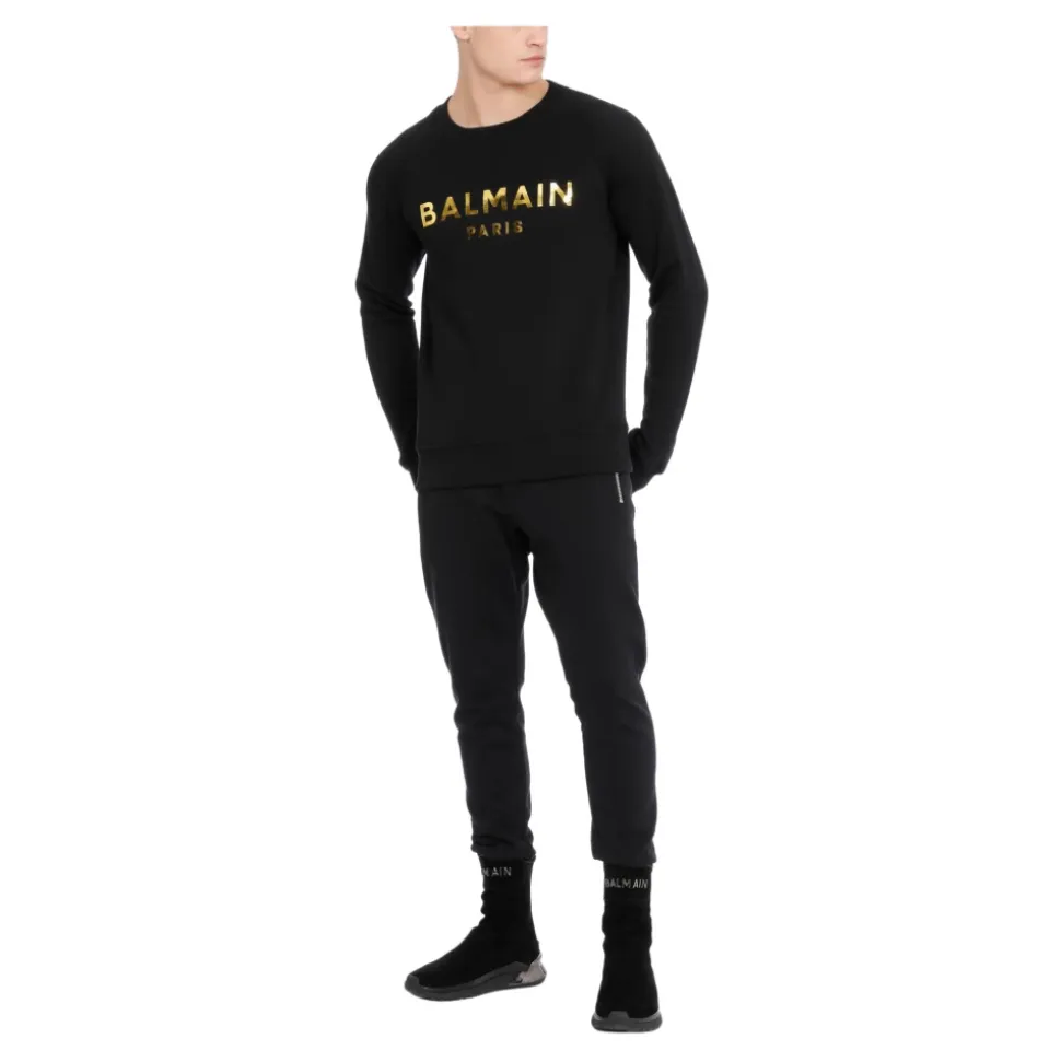 Baumwoll-Sweatshirt mit Logo-Print