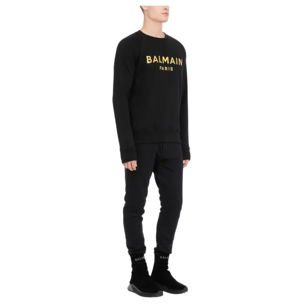 Baumwoll-Sweatshirt mit Logo-Print
