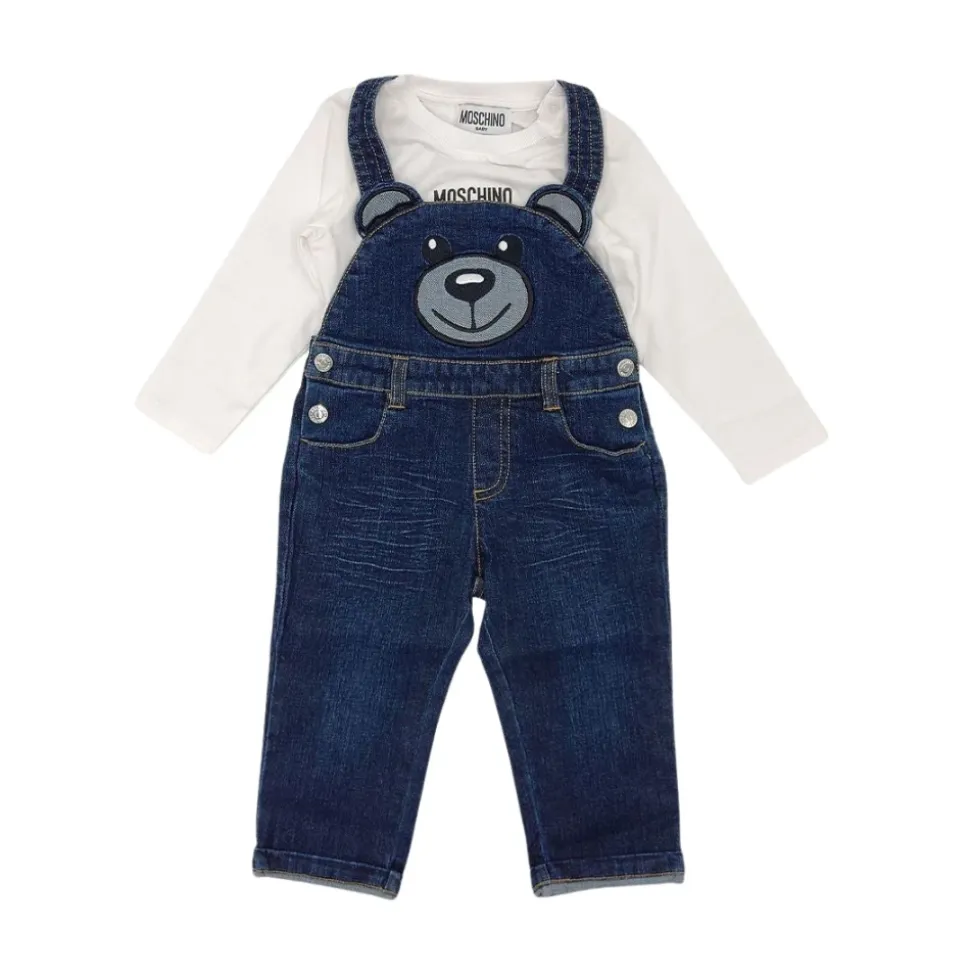 Baumwoll-T-Shirt und Overalls Set