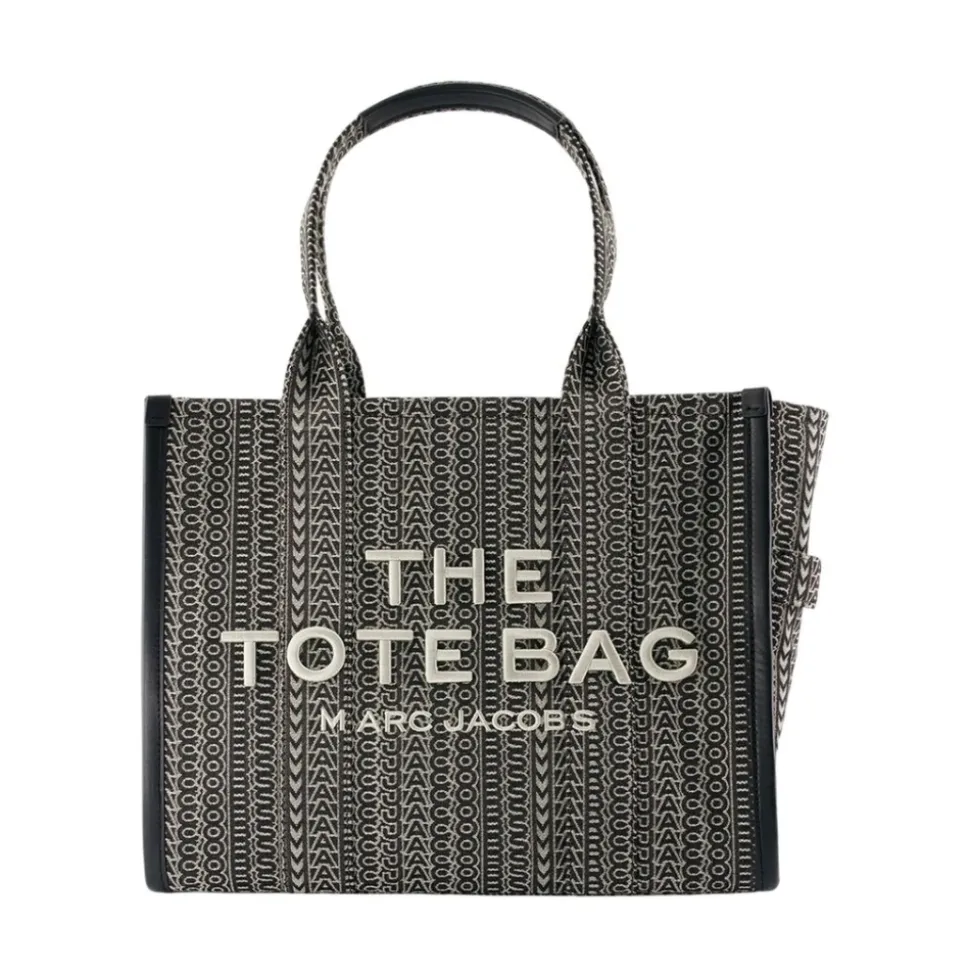 Beige Baumwoll-Tote-Tasche mit Lederfutter