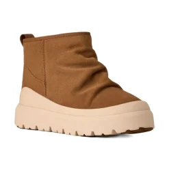 Beige Utility Mini Stiefel