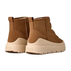 Beige Utility Mini Stiefel