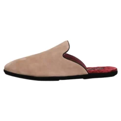 Beige Wildleder Ledersandalen Flache Schuhe
