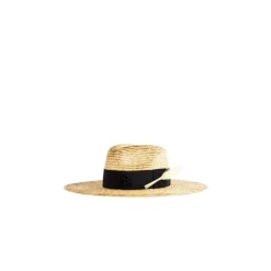 Beiger Fedora-Hut mit Weizenornament
