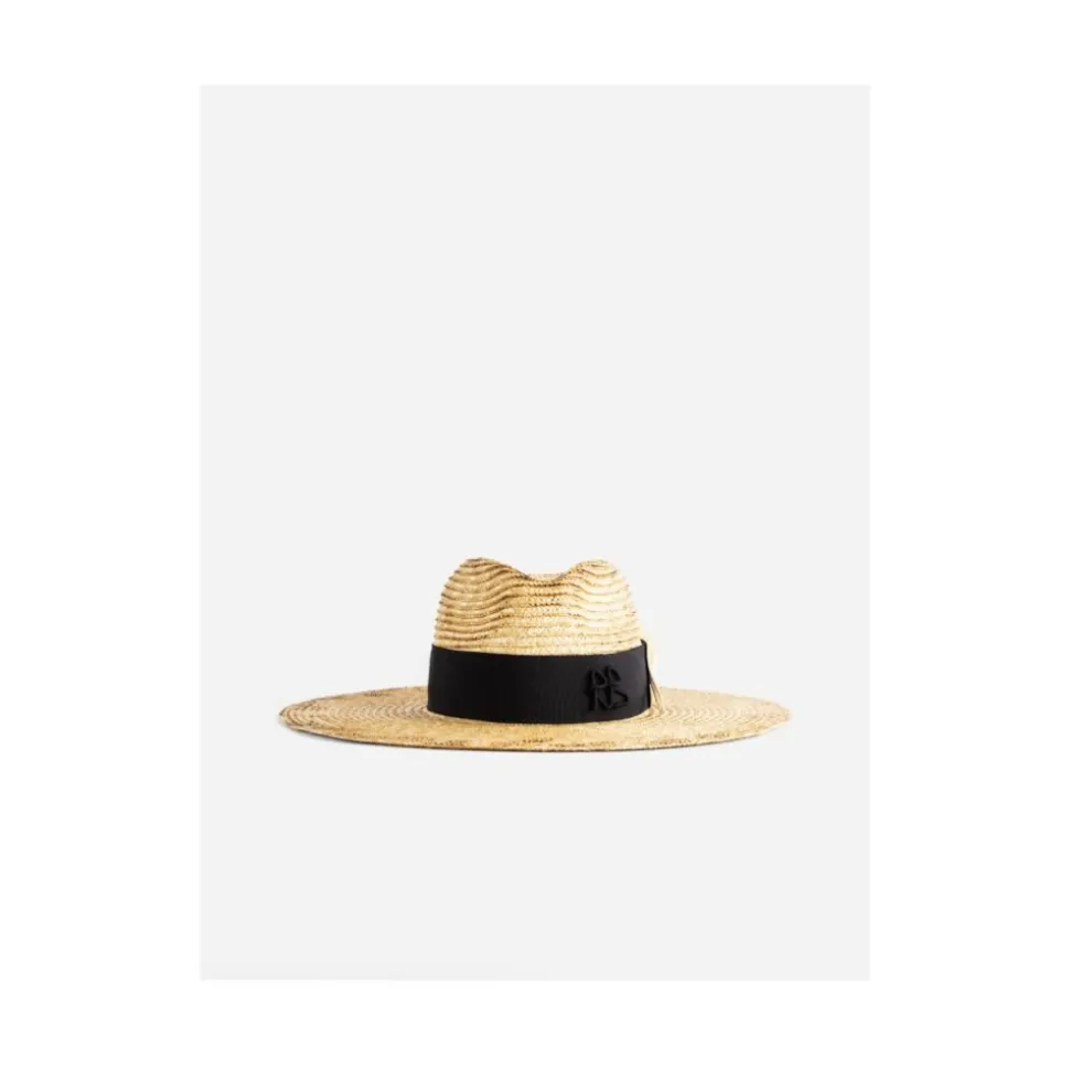 Beiger Fedora-Hut mit Weizenornament