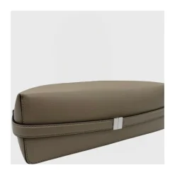 Belted Croco-Embossed Clutch