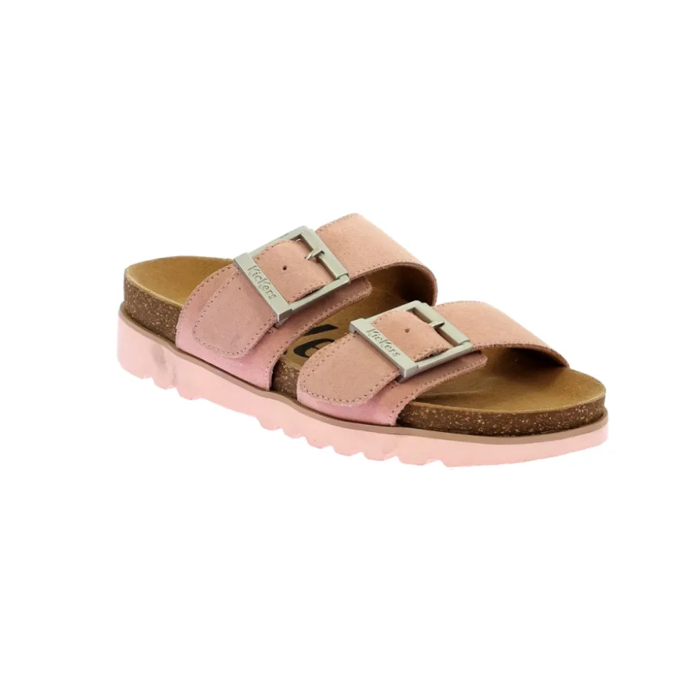 Bequeme Leder-Mules Kick Lisa