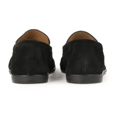 Bequeme schwarze Wildleder-Loafer