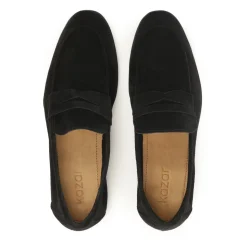 Bequeme schwarze Wildleder-Loafer