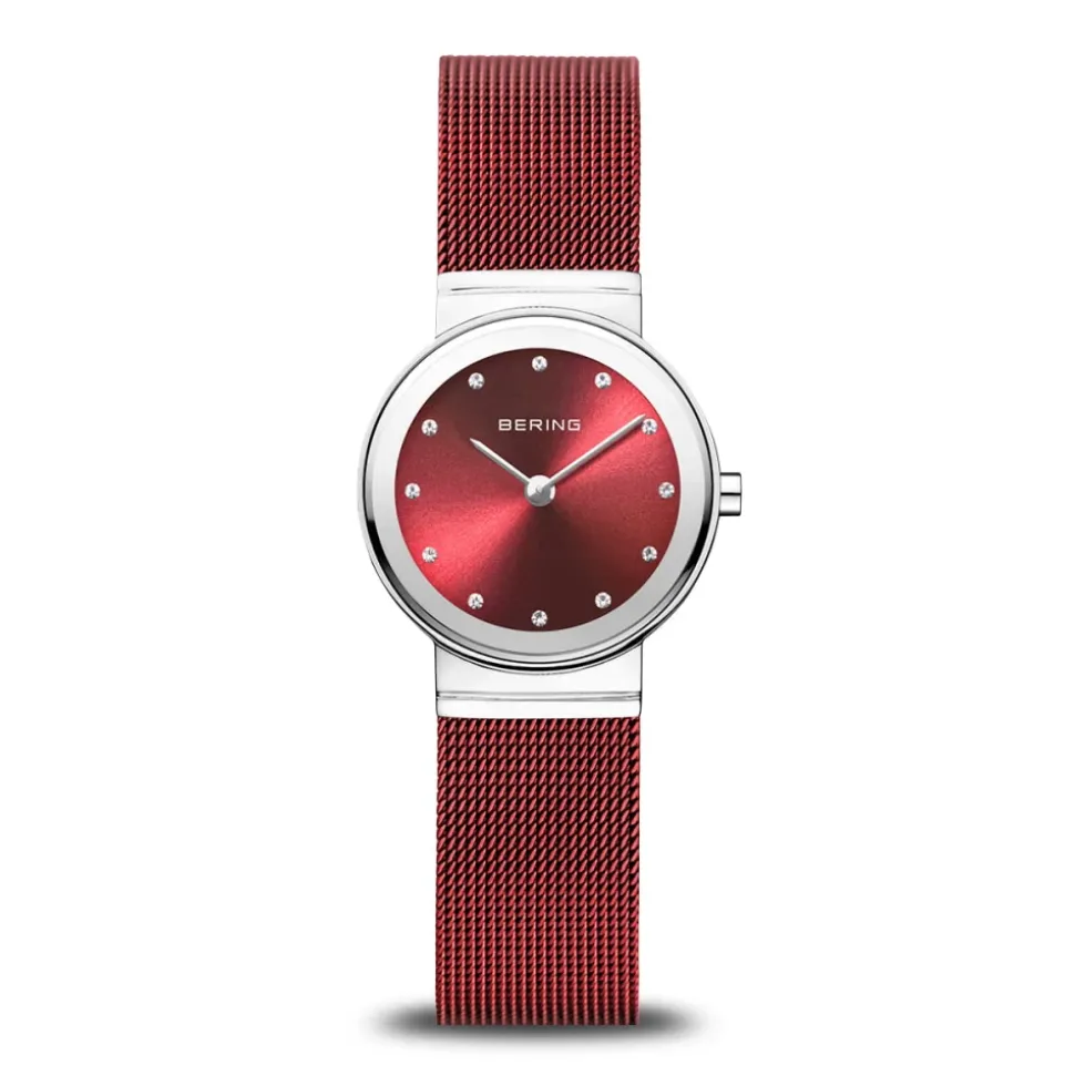 Bering Damen Armbanduhr Classic rot 10126-303