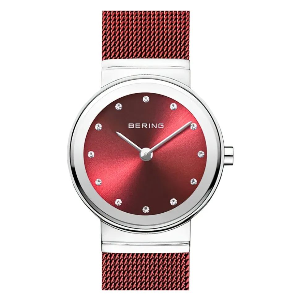 Bering Damen Armbanduhr Classic rot 10126-303