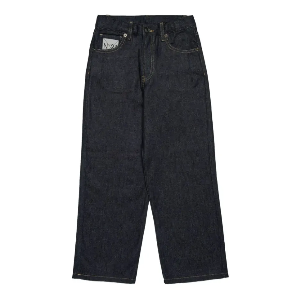 Bestickte Navy Blue Kinderjeans