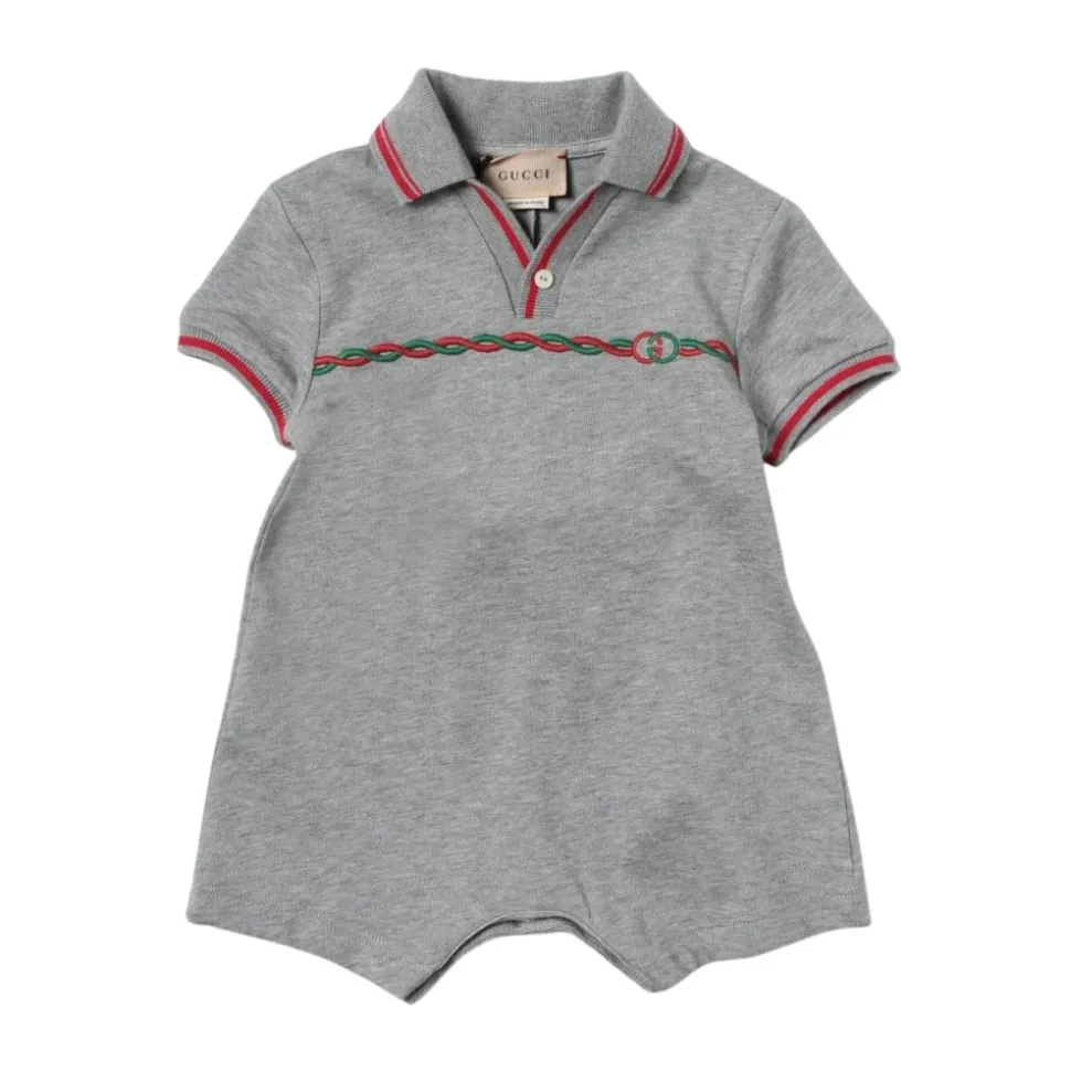 Bestickter Polo-Strampler für Babys