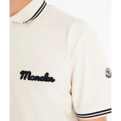 Besticktes Logo-Polo in Weiß
