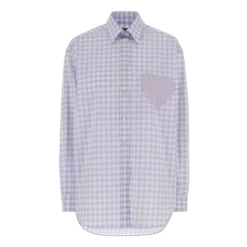Besticktes Oversize-Hemd aus Popeline