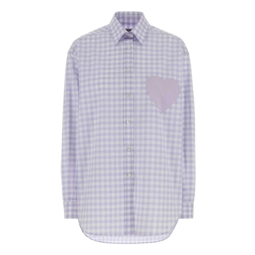 Besticktes Oversize-Hemd aus Popeline