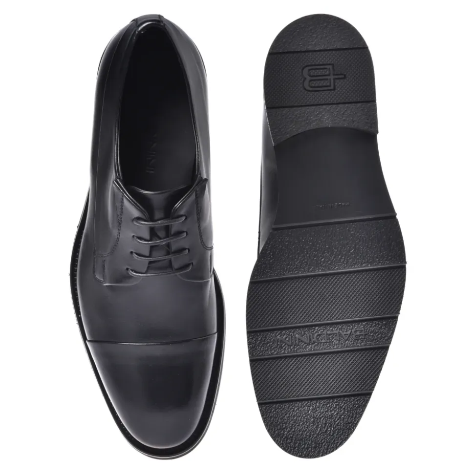 Black leather lace-ups