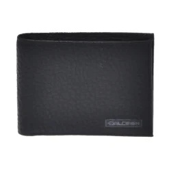 Black tumbled leather wallet