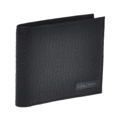 Black tumbled leather wallet