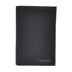 Black tumbled leather wallet