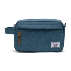 Blau Crosshatch Kosmetiktasche