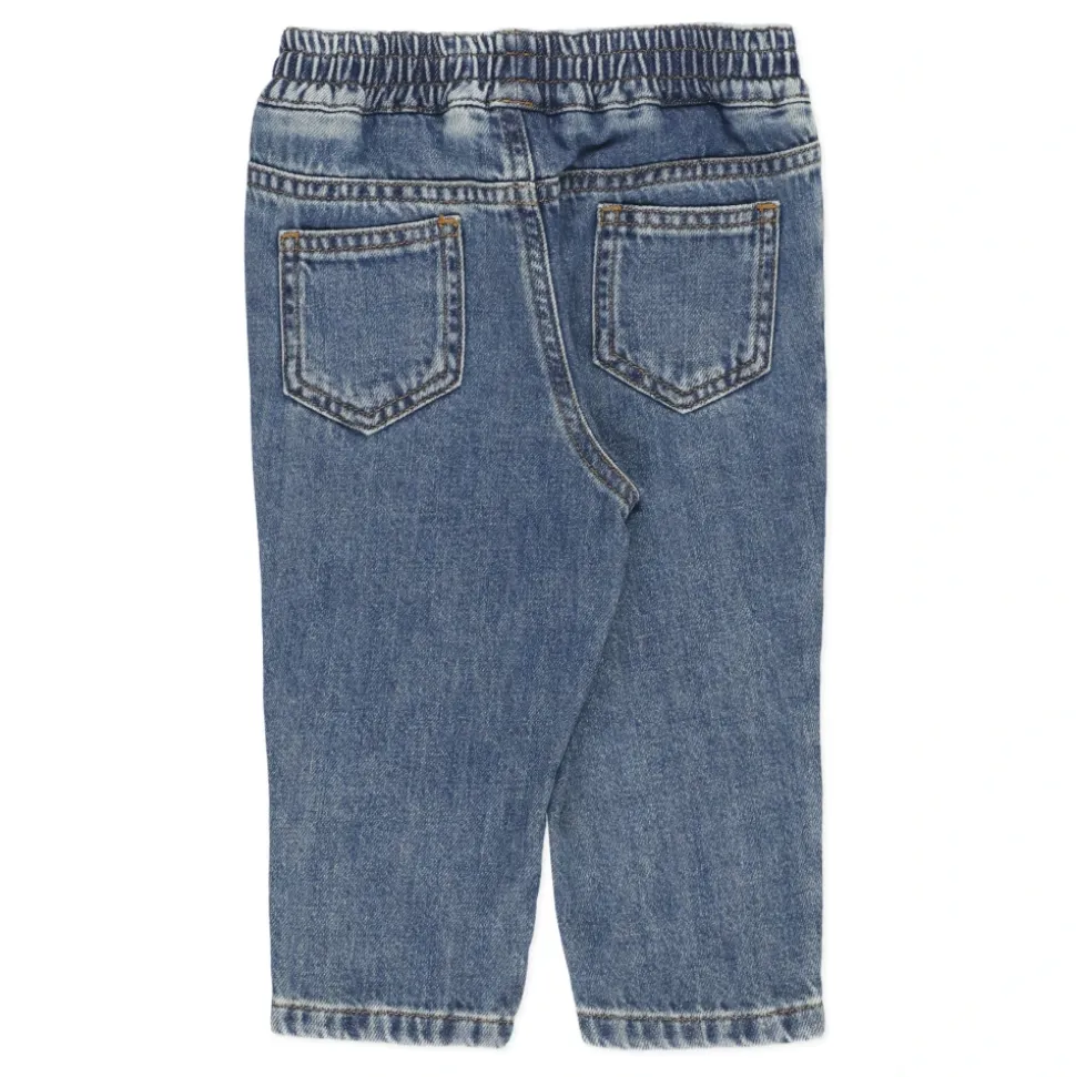 Blau Denim Jungenhose Elastischer Bund