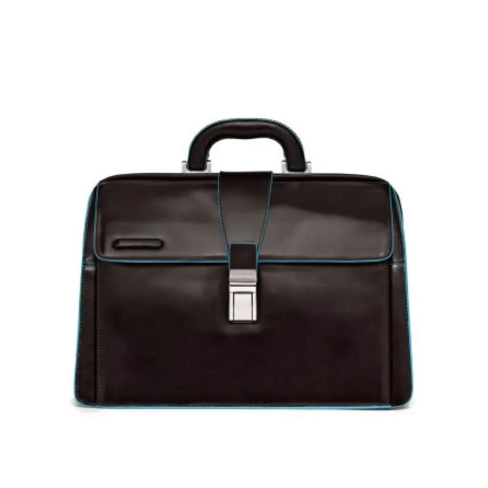 Blau Quadratische Leder-Arzttasche