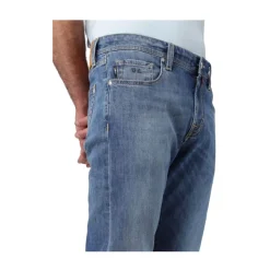 Blaue Baumwolljeans
