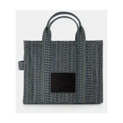 Blaue Baumwoll-Medium-Tote-Tasche