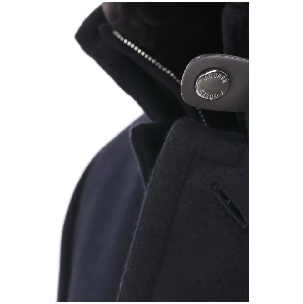 Blaue Biberwolle Kaschmir Daunenjacke