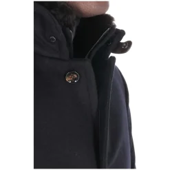 Blaue Biberwolle Kaschmir Daunenjacke