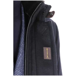Blaue Biberwolle Kaschmir Daunenjacke