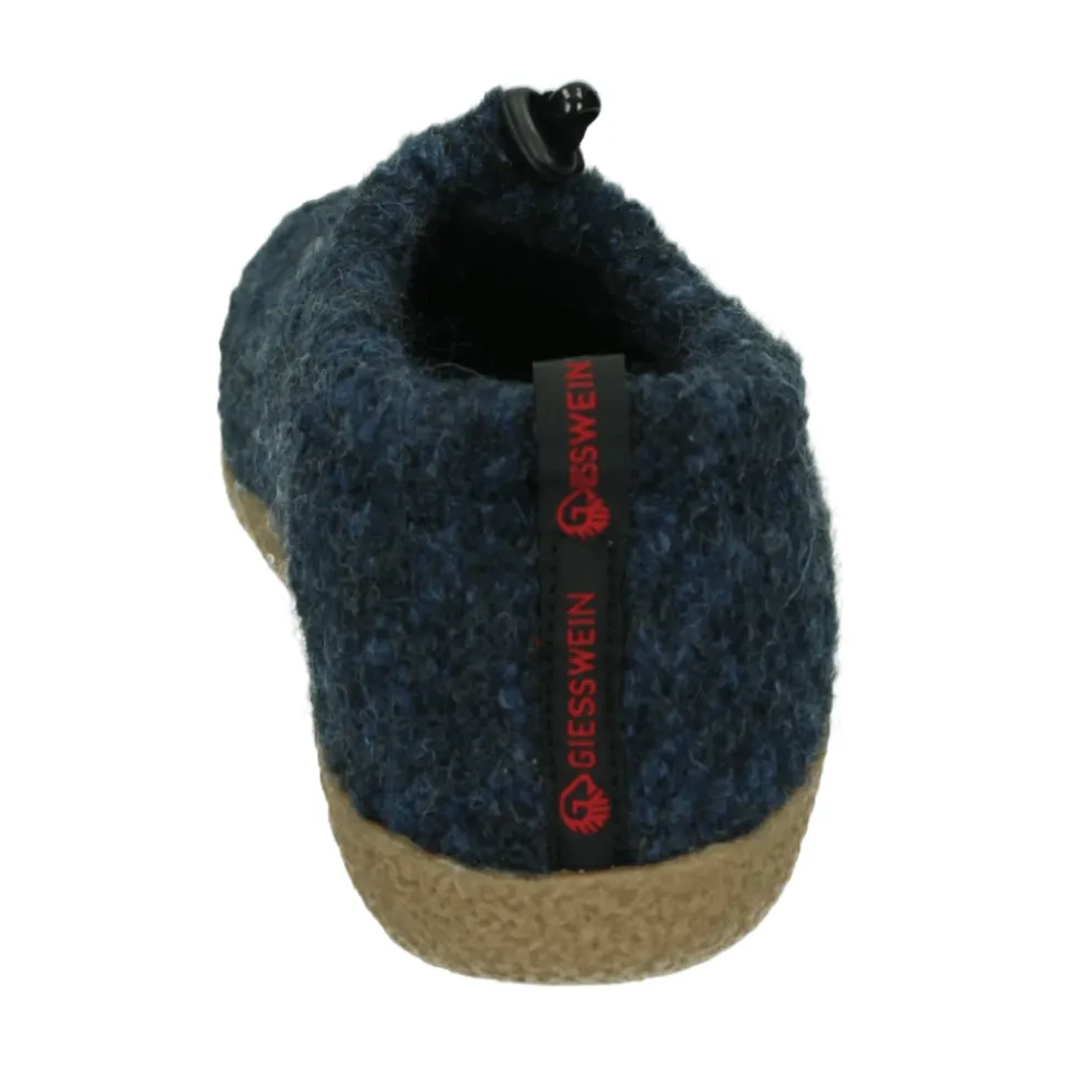 Blaue Geschlossene Hausschuhe mit Fellfutter