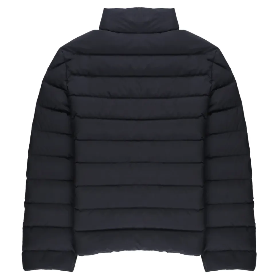 Blaue Kinder Daunenjacke Hoher Kragen